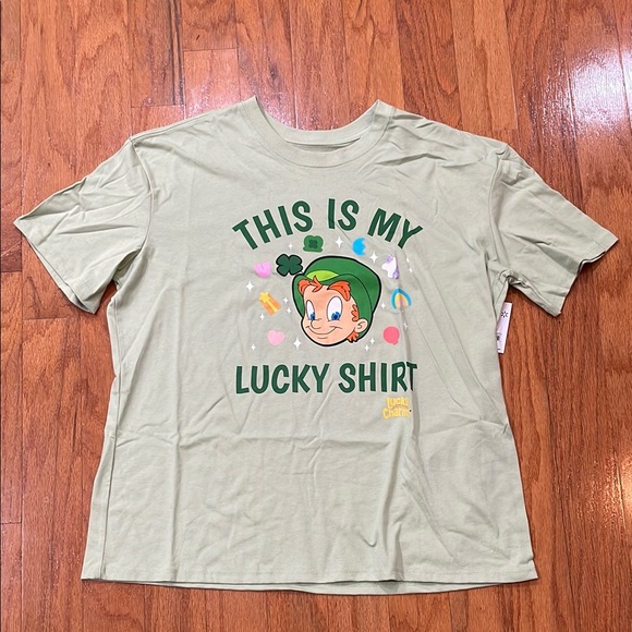 Women’s NWT Lucky Charms Size 2XL St Patrick’s Day  T Shirt Short Sleeve - Picture 1 of 10